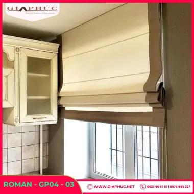 Rèm Roman Màu Xám Tro Phong Cách Tối Giản