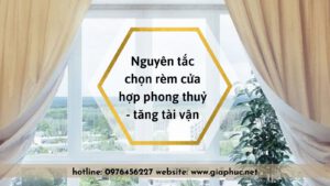 rèm cửa hợp phong thuỷ